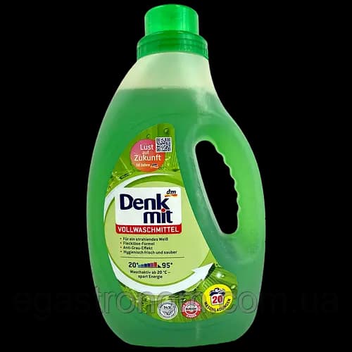 Гель для прання універсальний Денк Міт Denk Mit vollwaschmittel green sensation 20р 6шт/ящ (Код: 00-00010525), 1100 мл
