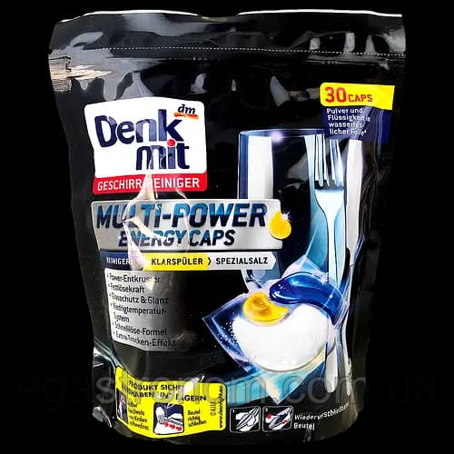 Капсули для посудомийної машини Денк Міт Denk Mit multi-power energy 30tbs 5шт/ящ (Код: 00-00017515), 459 г